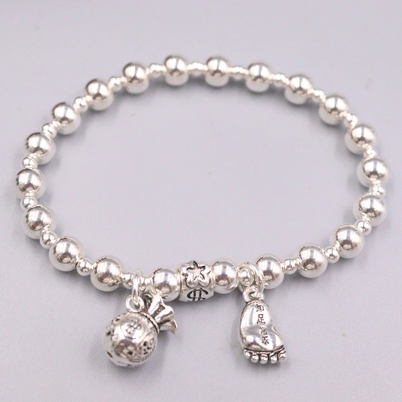 

Браслет женский из серебра 6,7 пробы, 6 мм, с мешочком