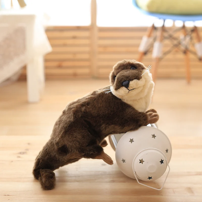 

Babiqu 1pc 40CM Simulation Otter Plush Toys Lovely Kawaii Animals Stuffed Kids Toys for Children's Gift