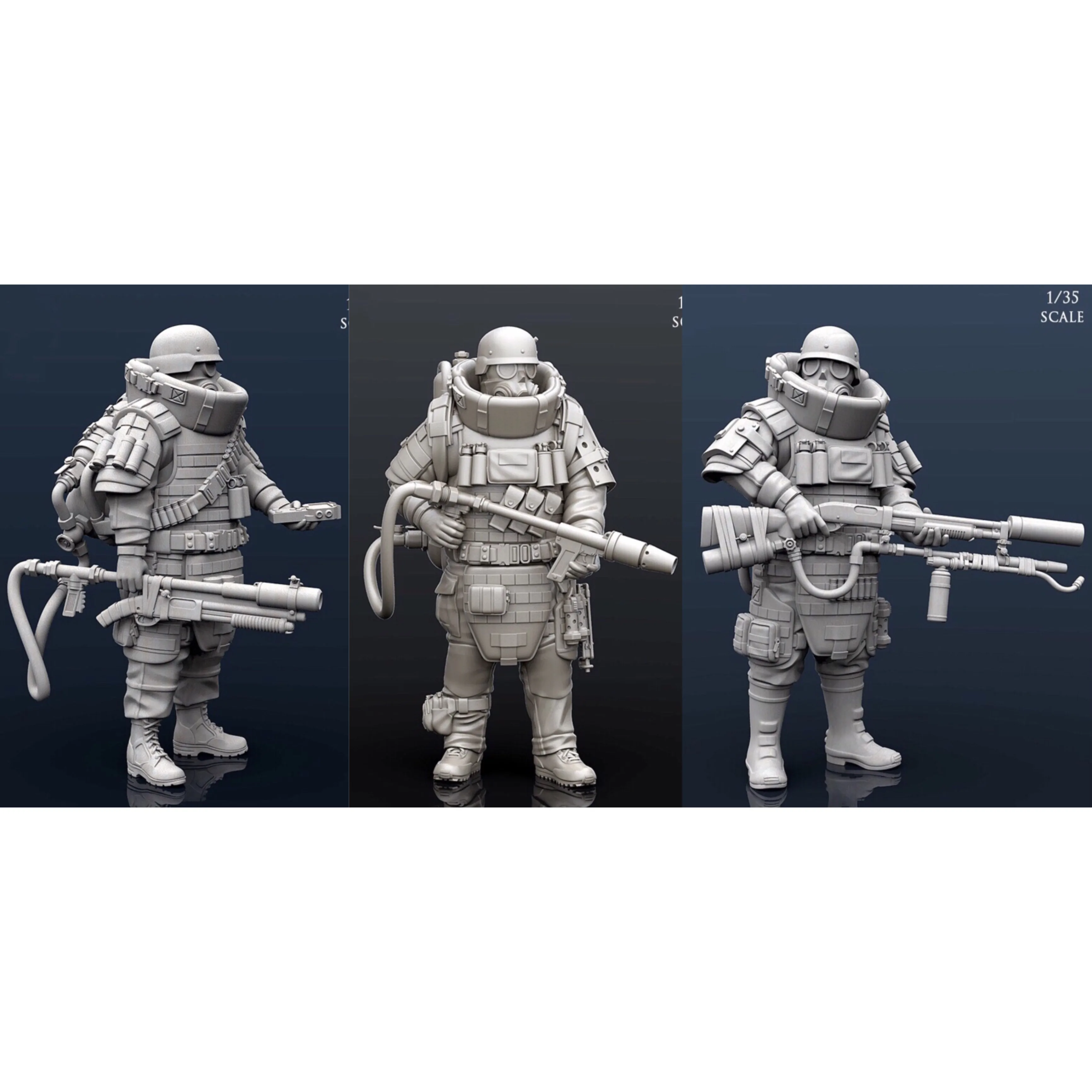 

1/35 Resin Model Figure GK，3 Figure , Unassembled and unpainted kit