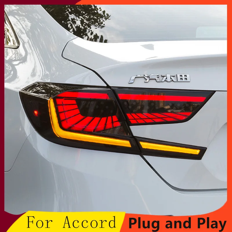 

car Styling for Honda Accord 2018 2019 taillights TAIL Lights All LED Honda Accord taillight Rear Lamp dynamic turn signa