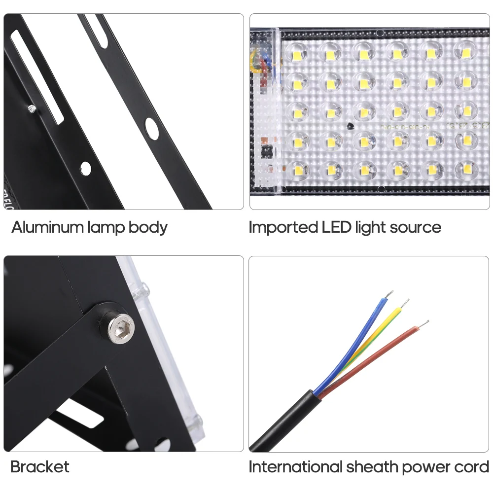Портативный светодиодный прожсветильник 50 Вт прожектор уличная Проектная лампа