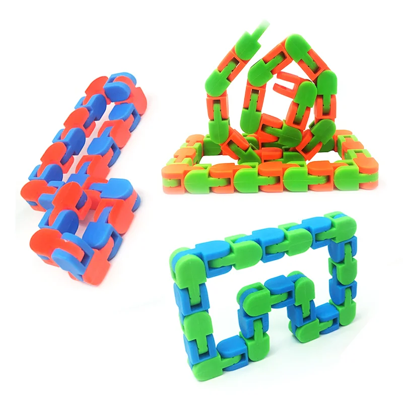 

Anti Stress Chain Toy Funny Fidget Toys for Children Kids Adult Bike Chain Spinner Bracelet Snake Block Puzzle Educatiaonal Toys