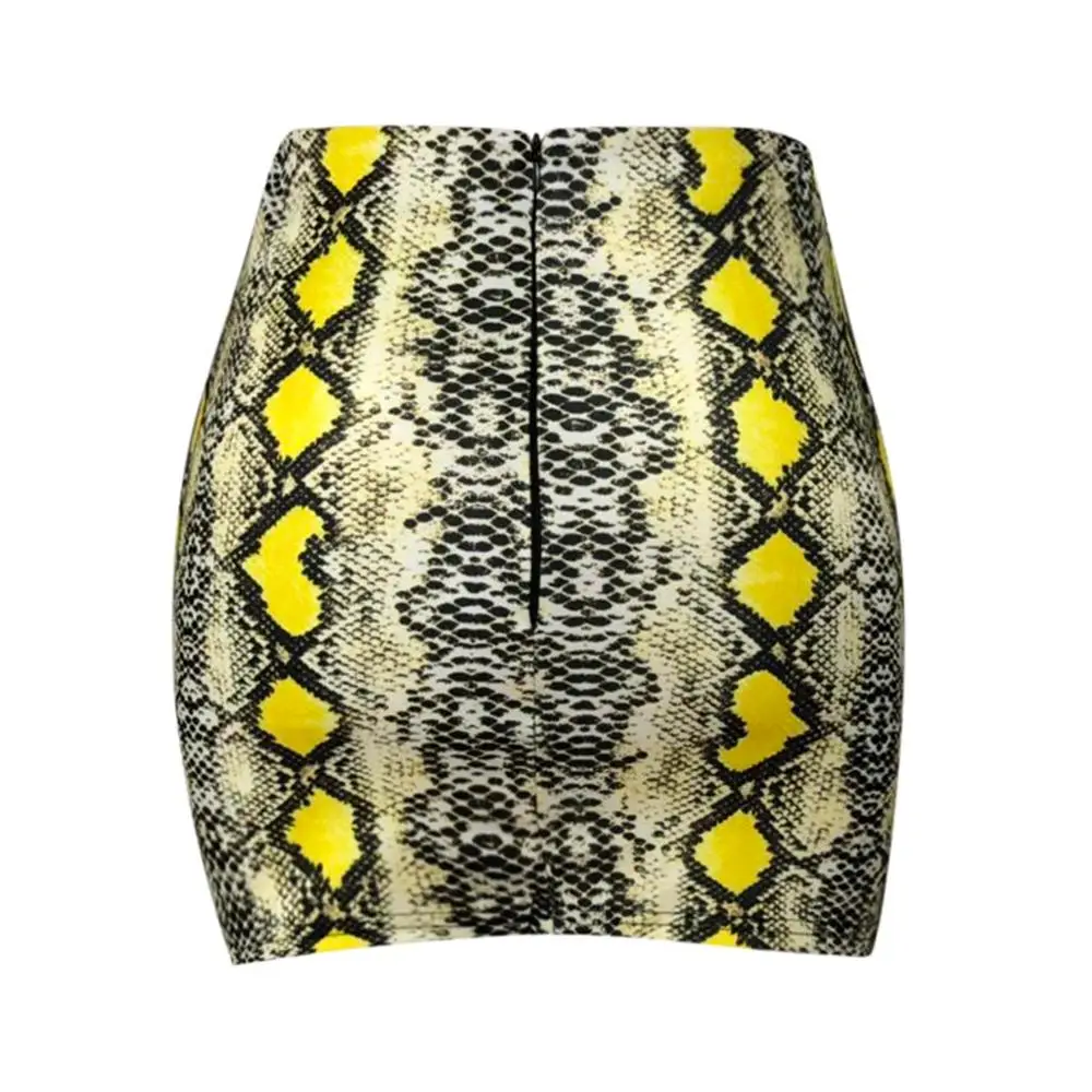 

Sexy Snake Print Mini Skirt Women Summer Zipper Pencil Skirts Female Casual Streetwear High Waist Short Skirts Faldas Mujer A40