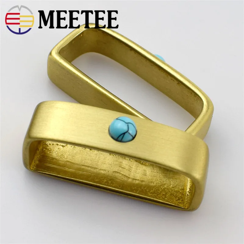2/4 шт. 40 мм из чистой меди с синим забросом аксессуары для пряжки ремня кольца