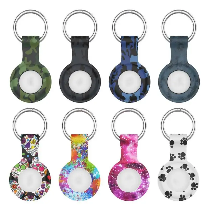 

For Apple Airtags Silicone Protective Colorful Sleeve For Apple Locator Tracker Anti-lost Device Keychain Protective Sleeve Hot