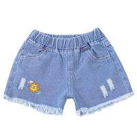 girls jeans short pants baby casual kids denim shorts double heart pattern jeans for baby girl girls pants jeans