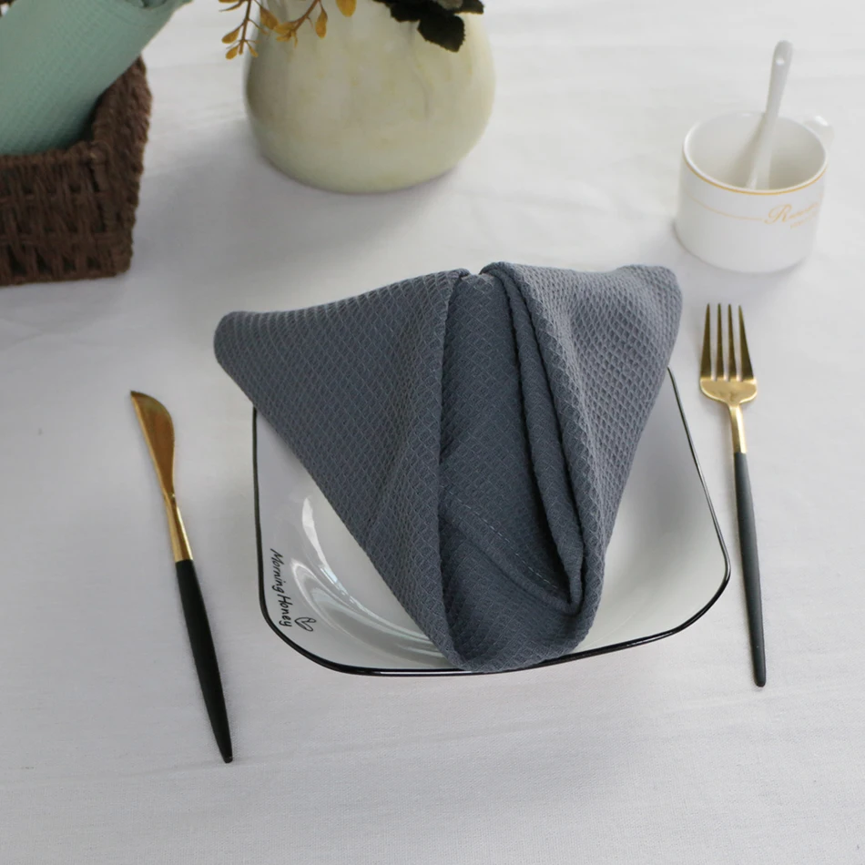 Набор из 6 шт тканевых салфеток Полотенца вафельные хлопок Кухня чистки тарелки