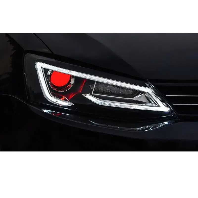 Автомобильные ходовые части Neblineros Para автомобильные Drl светодиодные фары автомобильные фары в сборе 12 13 14 15 16 17 для Volkswagen Sagitar