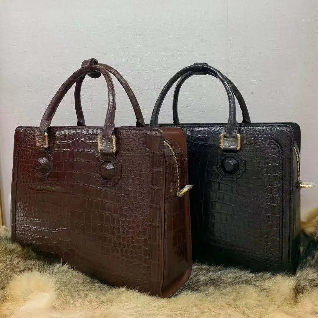 

Fanzunxing Men Handbag Crocodile Leather Fandbag Male leather Bag