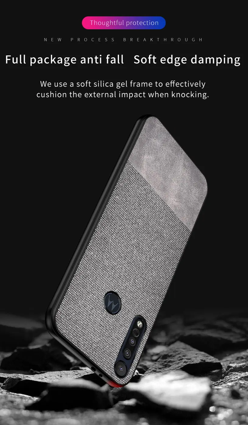 luxury cloth texture case for motorola moto g8 plus play case one macro phone case for moto p40 one vision action zoom fundas free global shipping