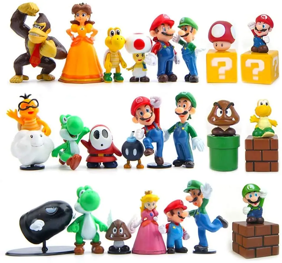 Новые Фигурки героев Super Mario Bros Odyssey из ПВХ игрушки Yoshi Peach Принцесса Луиджи