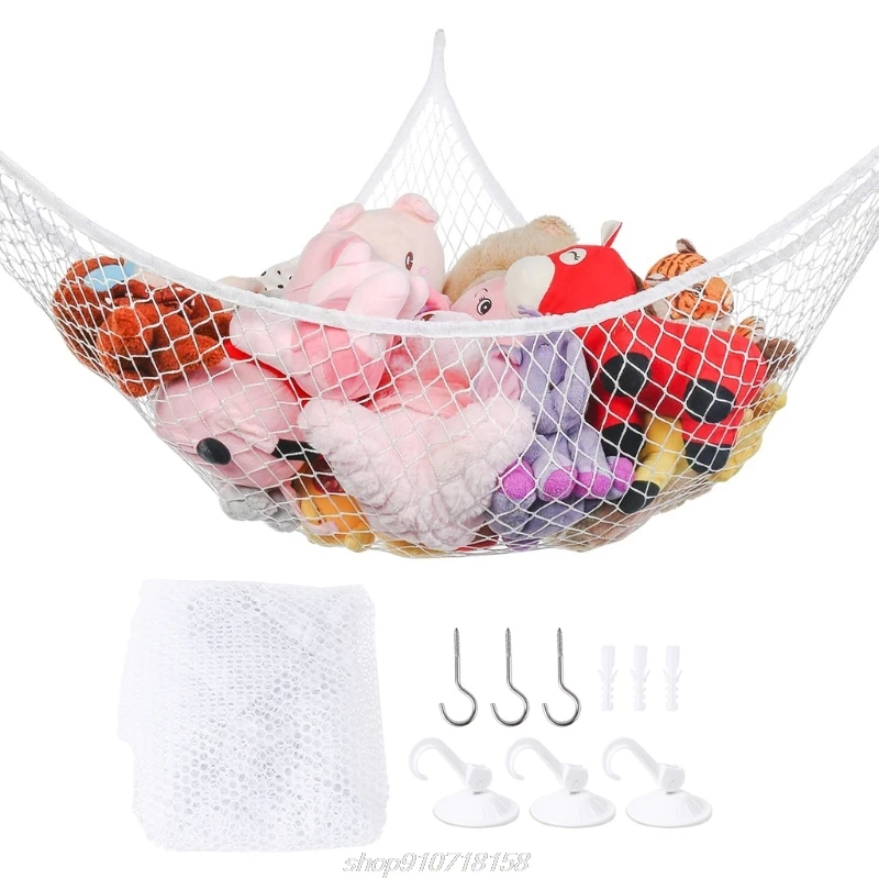 

Mesh Net Toy Hammock Corner Stuffed Animals Toys Kids Baby Hanging Storage Organizer M31 21 Dropship