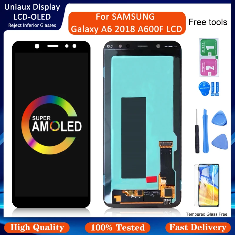 

5.6" Super AMOLED For SAMSUNG Galaxy A6 2018 A600 A600F A600FN LCD Display with Touch Screen Digitizer Assembly