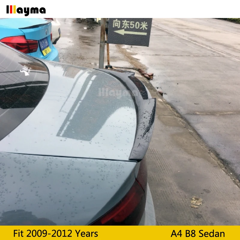 Стильный спойлер M4 для заднего багажника из углеродного волокна Audi A4 B8 2009 2010 2011 2012