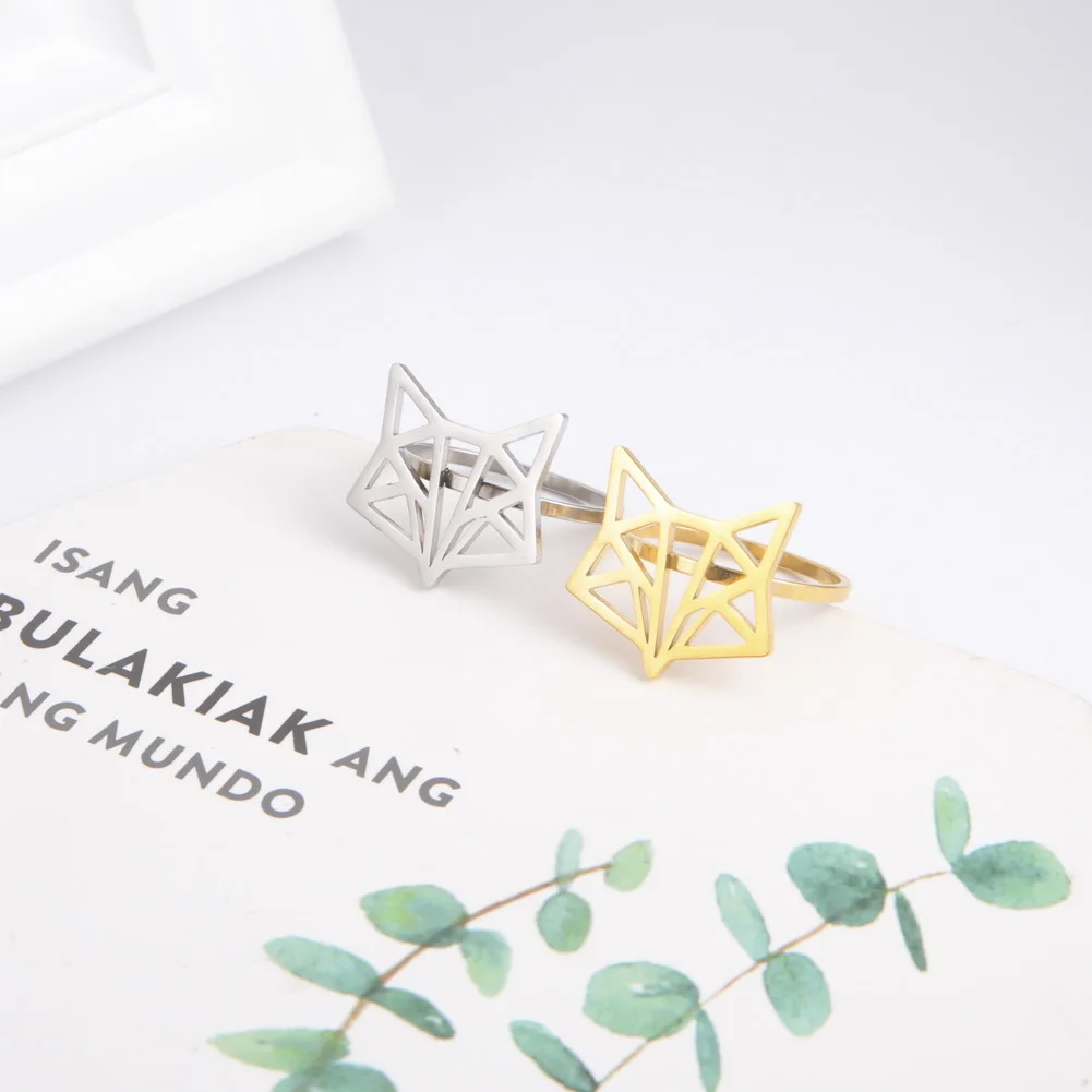 Кольца Skyrim с вырезами и изображением лисы для женщин девочек милые модные