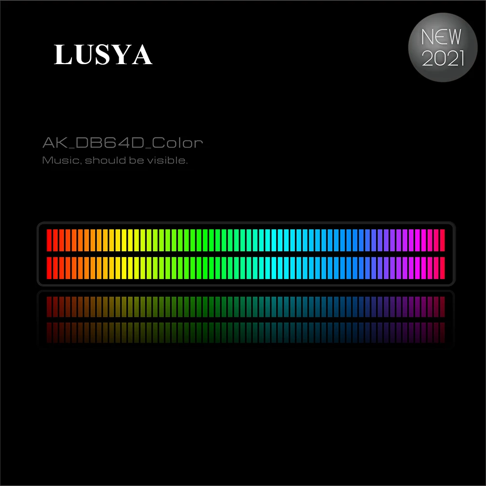 LUSYA двухрядные голосовое пикап Ритм Светильник автомобиля RGB светодиодный Мульти