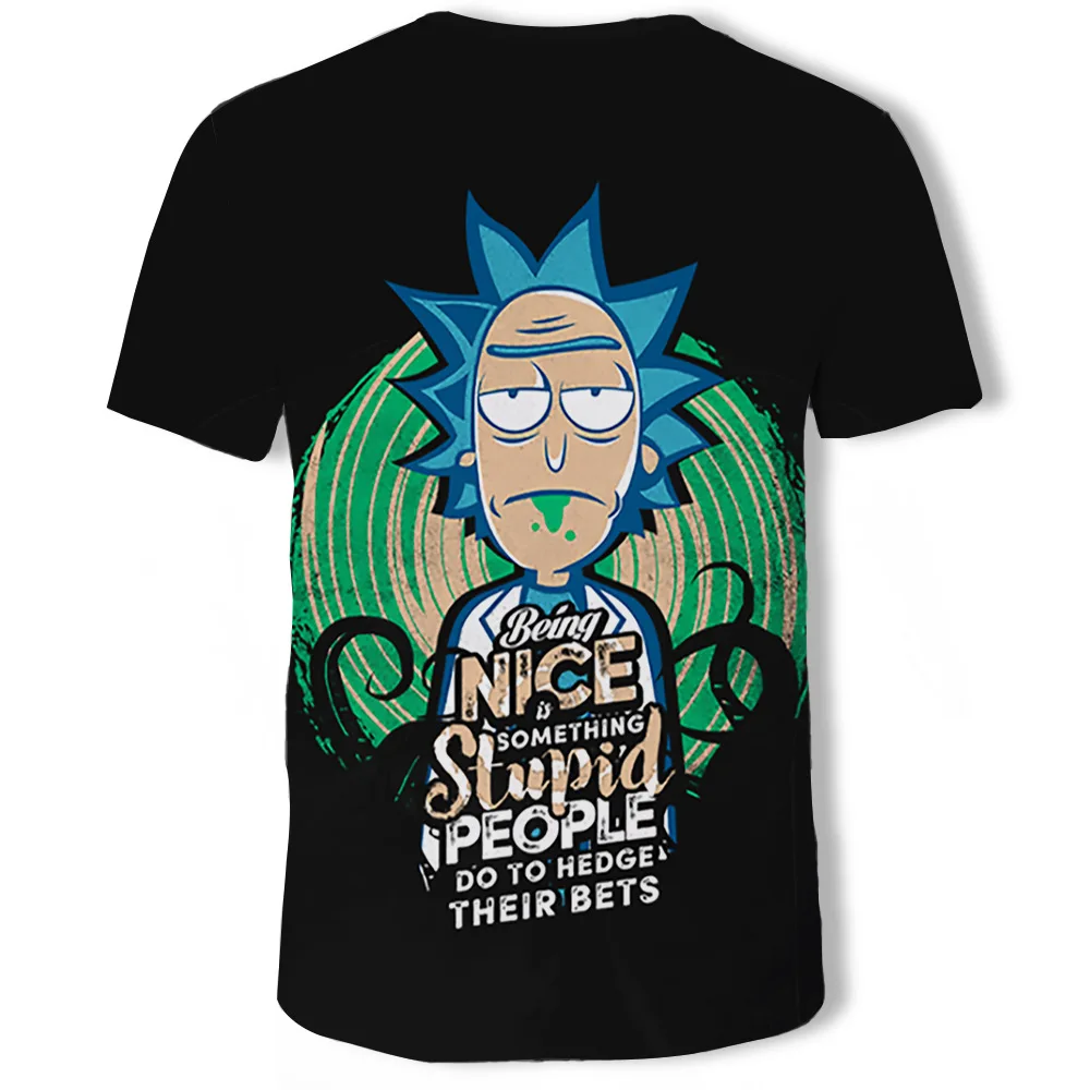 

2021 Summer Rico Printed Anime Clothing Funny Cartoon Morti 3D T-shirts For Men's Camisetas Oversized T-shirt Cool T Shirt 6XL