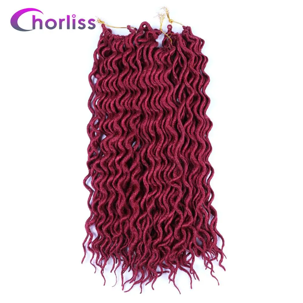 Богиня мягкие дреды вязаные крючком косички Омбре цвет синтетические Locs