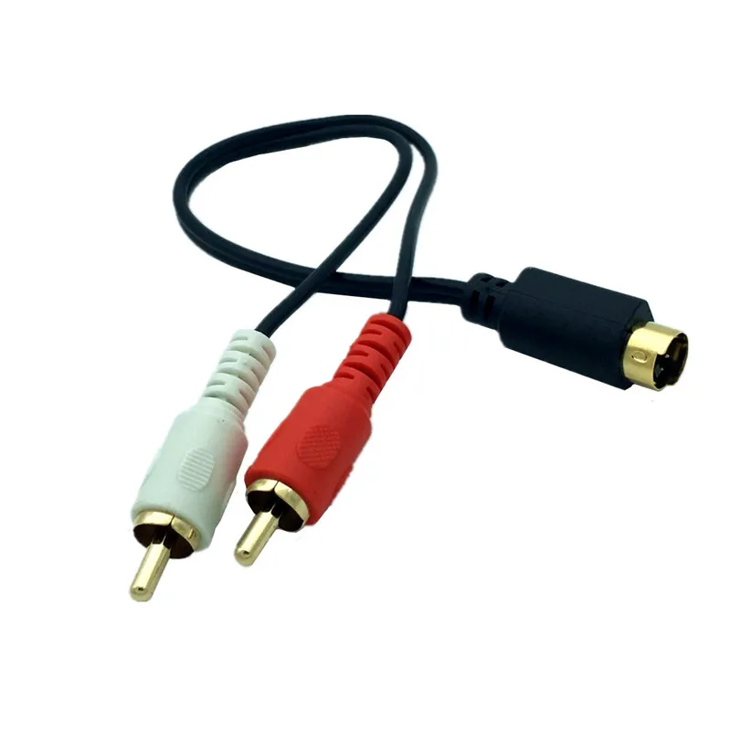 S Video 4 контактный к 2RCA аудио кабели Combo SVideo Мужской Шнур позолоченный 0 25 м 1 5