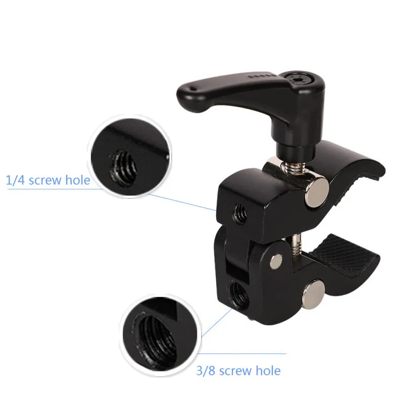 Супер зажим для камеры черного цвета быстросъемный трубы трубный музыкальных