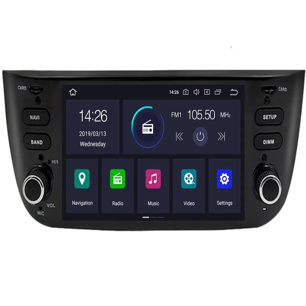Автомобильный Android 10 DVD GPS плеер для FIAT LINEA PUNTO EVO авто радио стерео BT Wifi