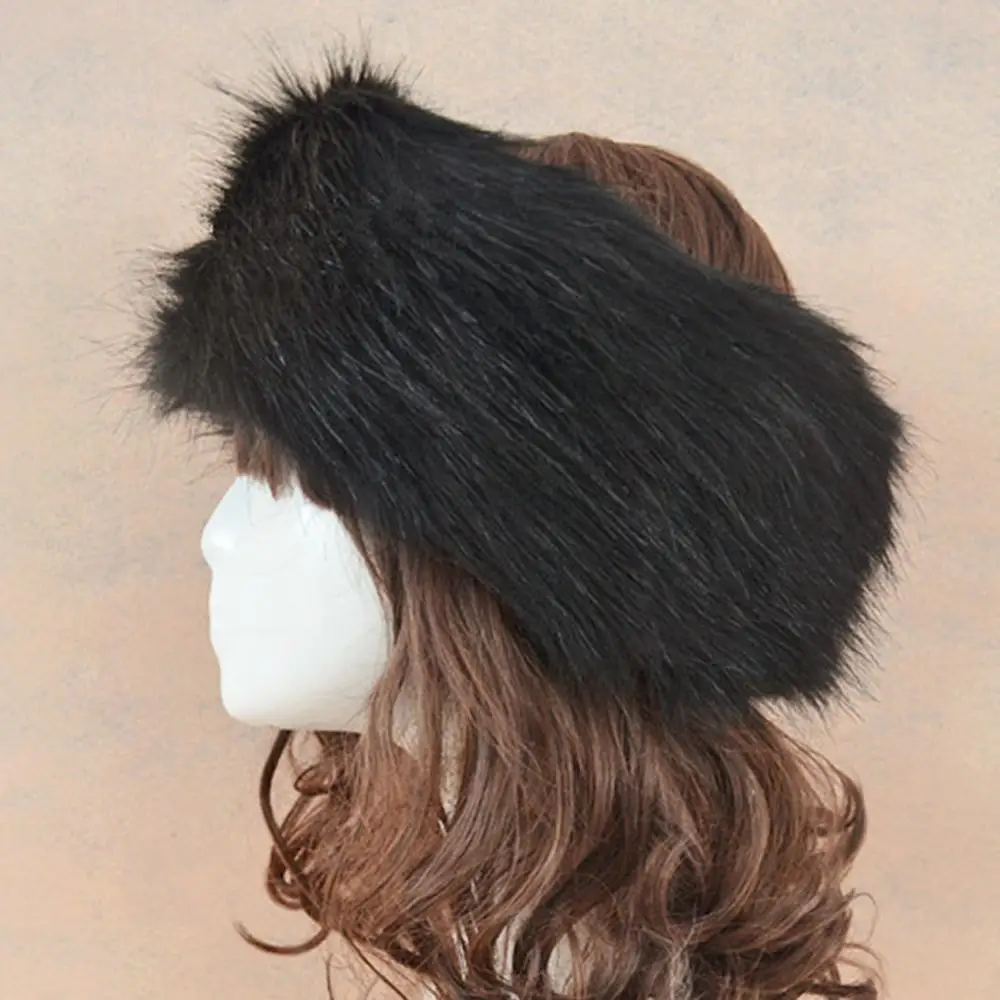 Горячая повязка на голову из искусственного меха зимние наушники шапка для