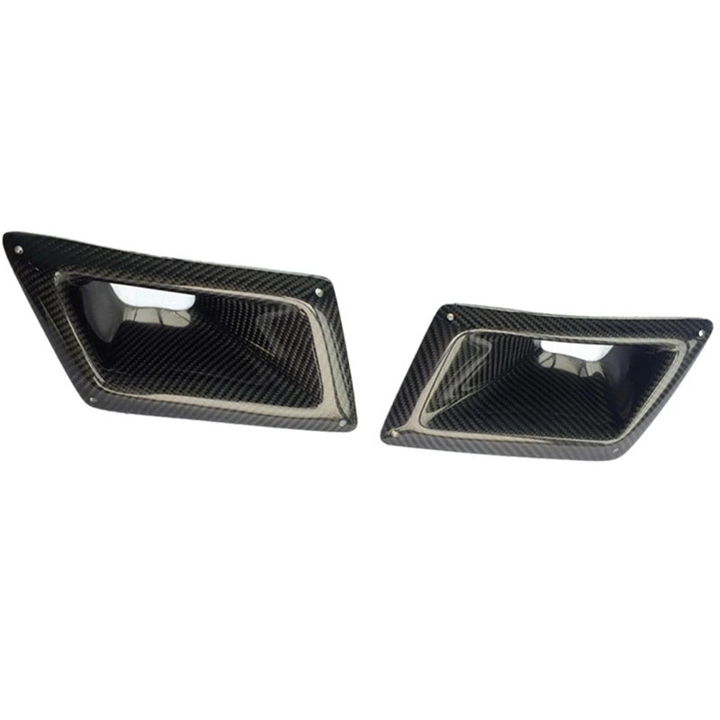 1 пара натуральный углеродное волокно автомобильный передний бампер