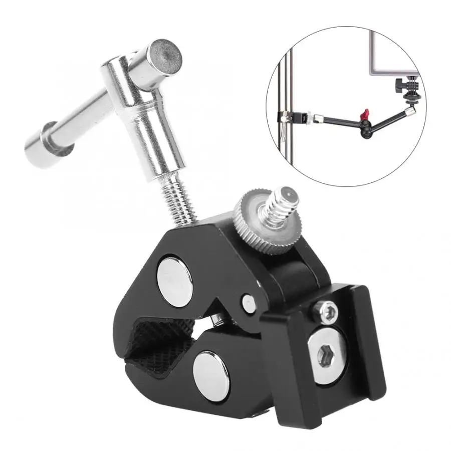 Шарнирный Рычаг Краб коготь Супер зажим держатель с 1/4 винт крепление типа
