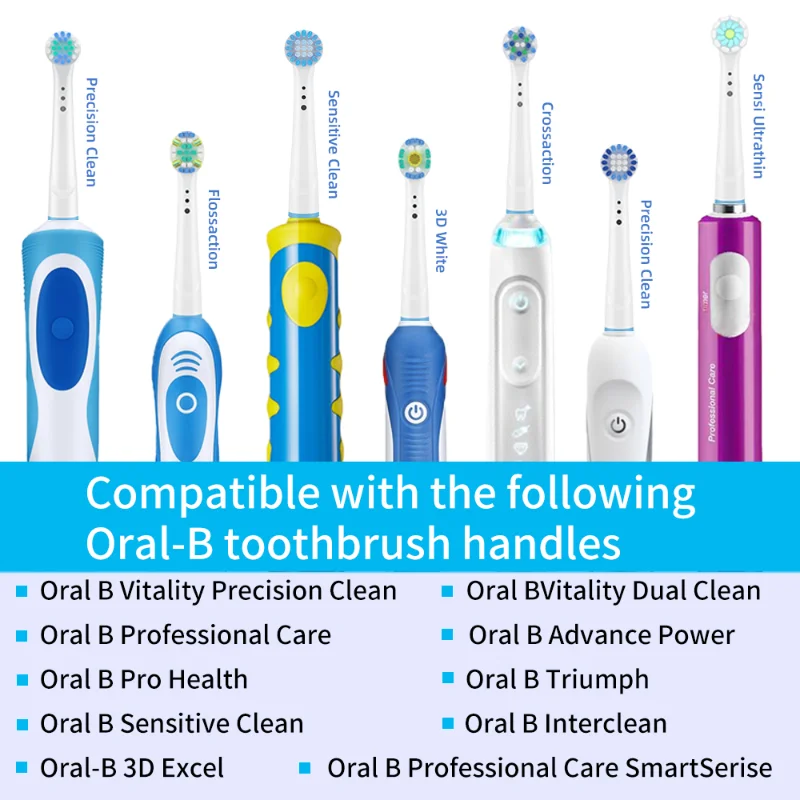 Electric Toothbrush Head For Oral B Electric Toothbrush Replacement Brush Heads 4Pcs/Set Tooth Brush Hygiene Clean Brush Head