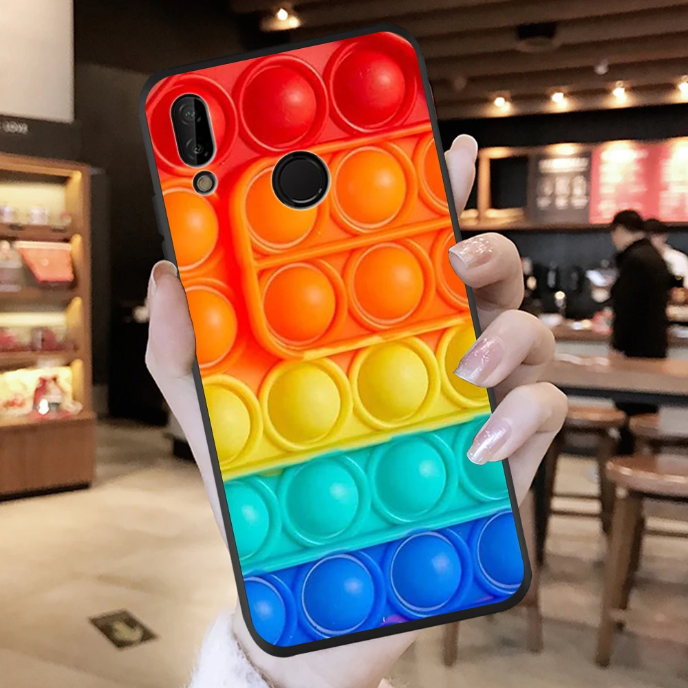 

New Bubble Fidget Reliver Stress Antistress for Huawei P50 P40 P30 P20 P10 P8 Lite 2017 Mate 30 20 10 Lite Pro Phone Case Coque