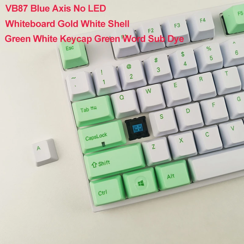 Золотой Varmil VB87M Bluetooth клавиатура Pbt Cherry Mx Красный приглушенный цветной краситель Суб Печать Keycps Беспроводная механическая клавиатура для ПК - Цвет: Золотой