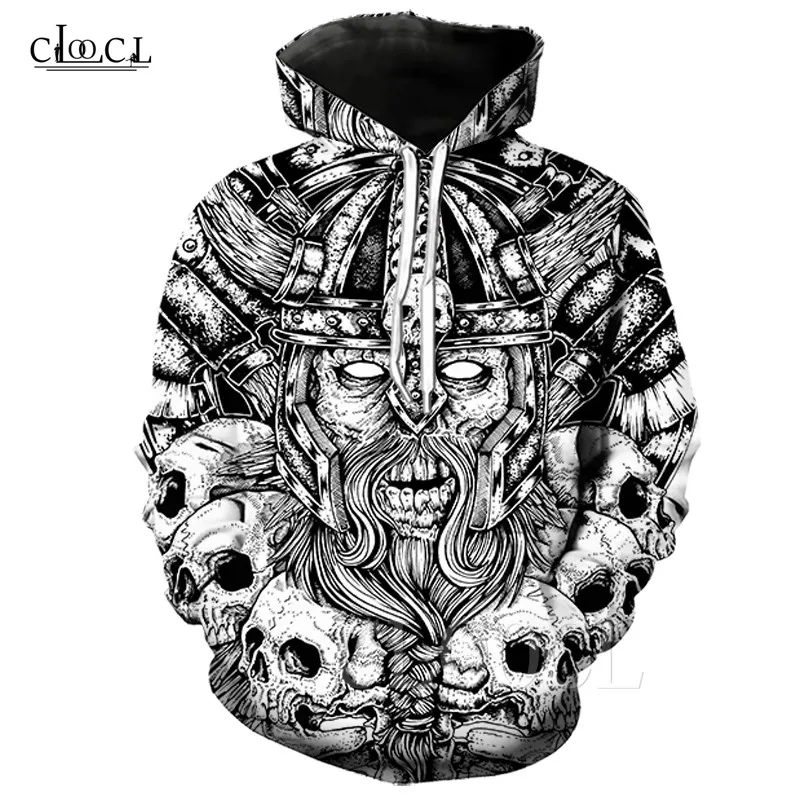 Унисекс Viking Tattoo Art череп 3D принт толстовки/худи/футболки для мужчин и женщин Harajuku