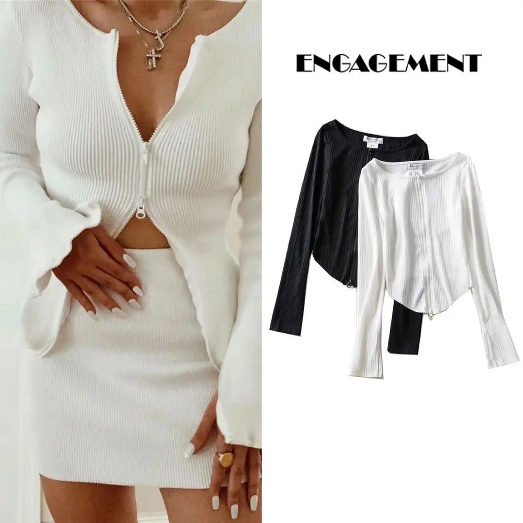 

ENGAGEMENT Za 2021Casual elastic long-sleeved T-shirt Slim, slim and slim, bottoming shirt female