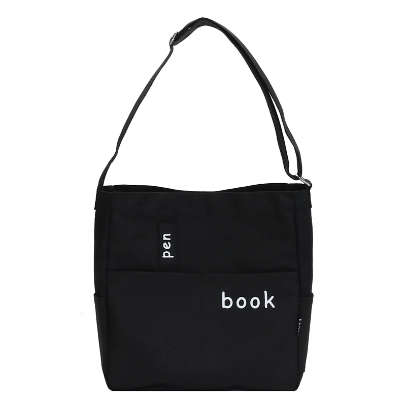 

Fashion Women School Bag Canvas Solid Color Shoulder School Bags For Teenage Girls Large Capacity Books Backpack Women