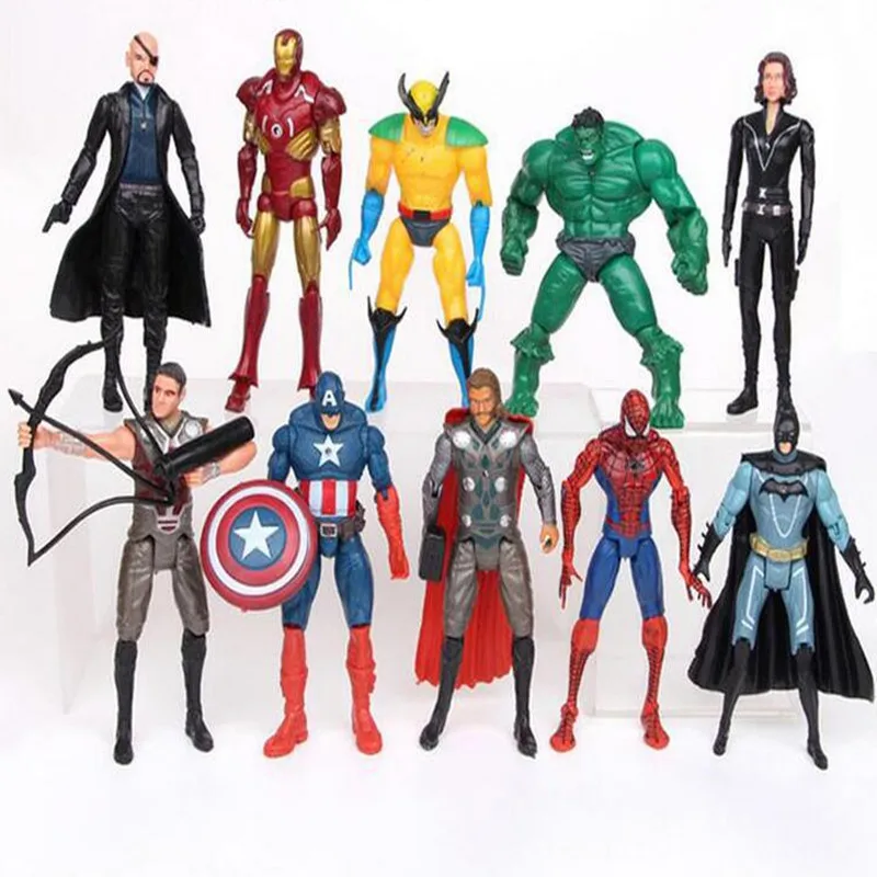 

Фигурки героев Диснея Marvel Капитан Америка Человек-паук Железный человек Тор Детский подарок на день рождения
