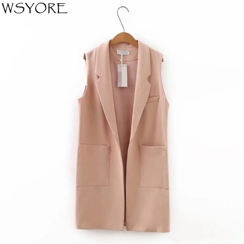 Куртка WSYORE Женская средней длины повседневный жилет без рукавов весна осень толстая NS522|Жилеты и безрукавки|