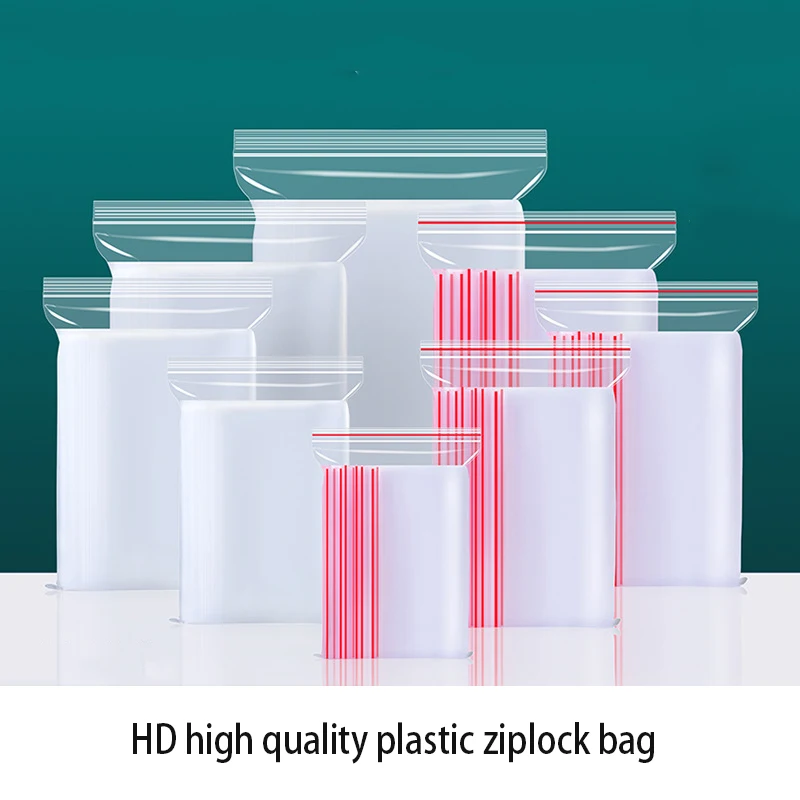 

100pcs High Clear Ziplock Plastic Bags Gifts Jewelry Reclosable Nail Powder Hardware Bracelets Beads Spice Trial Pouches