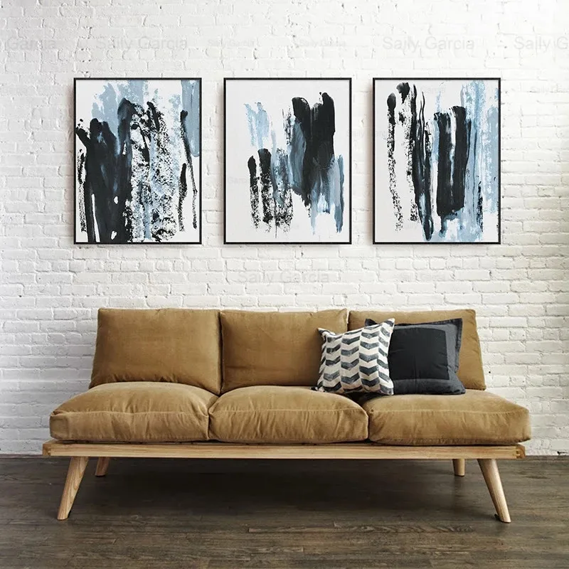 

Ink and Wash Graffiti Wallpaper Poster Abstract Irregular Canvas Painting Print Craft Picture Decoration Home Living Room