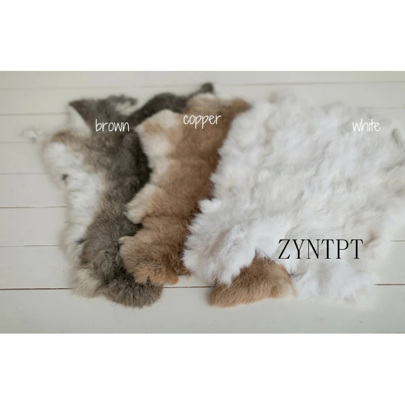 Реквизит для фотосъемки новорожденных 100% натуральный одеяло из меха кролика |