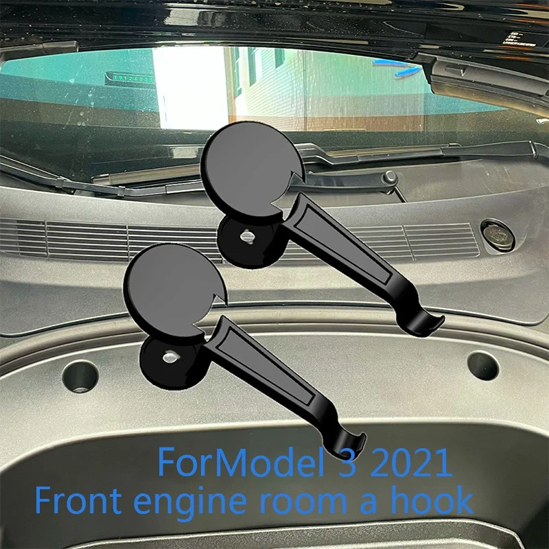 

Для Tesla модель 3 2021 спереди крюк для багажника Багажник Бакалея крючок для сумки Чемодан крючок вешалка держатель, 2 предмета в комплекте