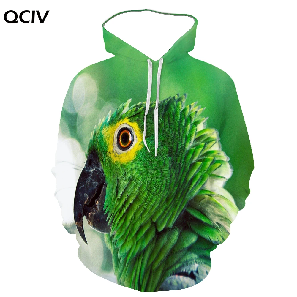 

New comfortable hoodie fashion spring and autumn parrot animal 3D digital printing hooded sweatshirt