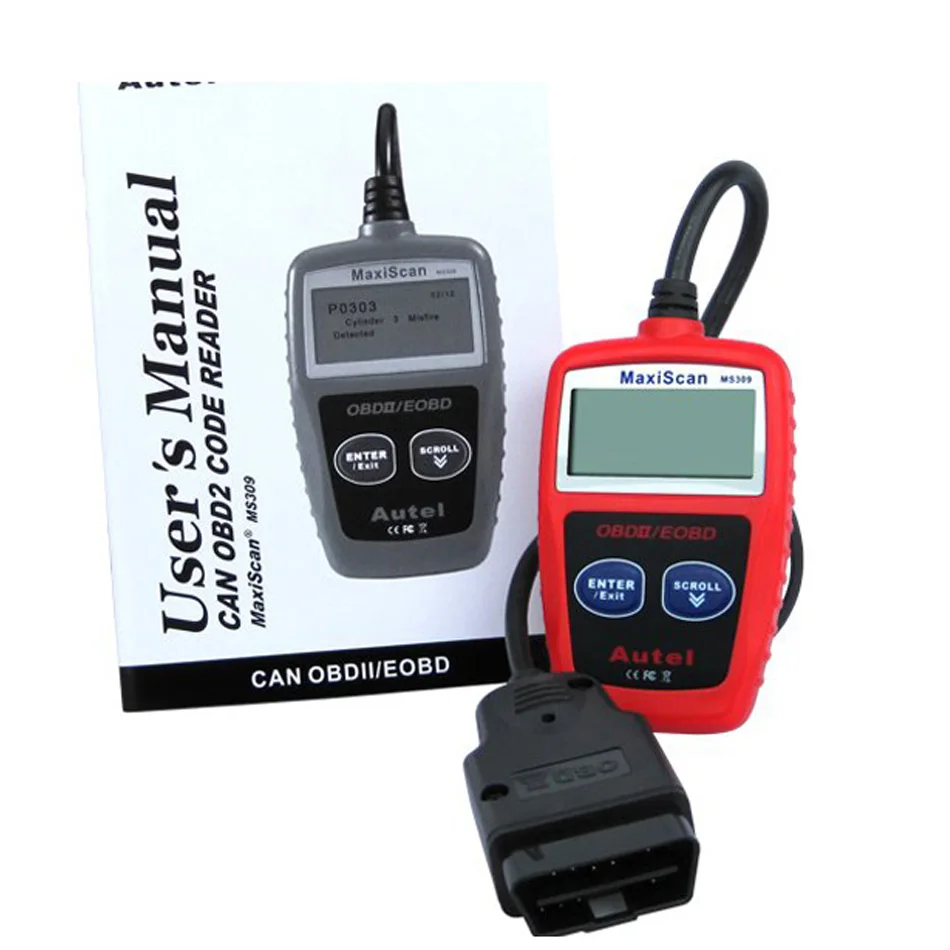 Autel MaxiScan MS309 OBDII считыватель кодов Сканер obd2 автомобильный диагностический