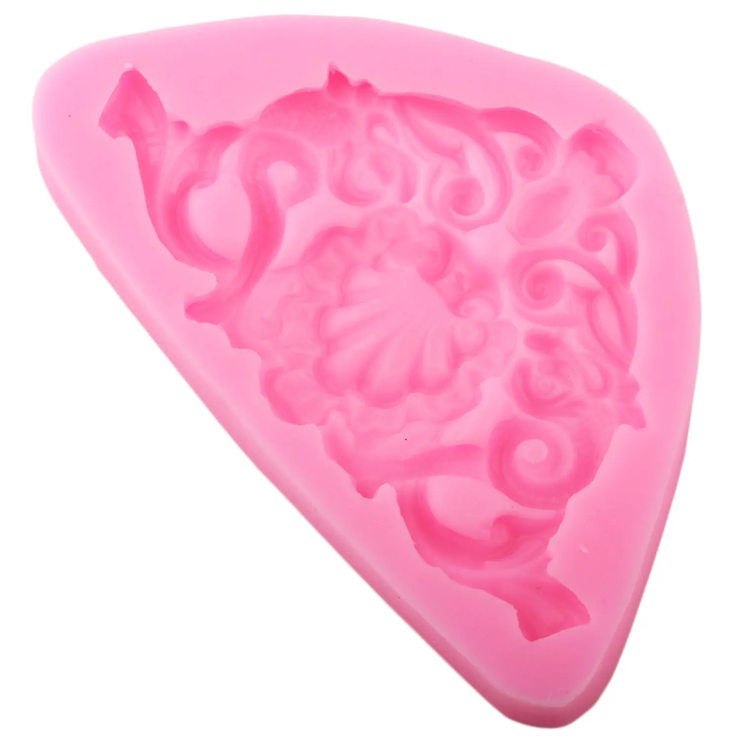 

Baroque Scroll Relief Silicone Molds DIY Party Cupcake Topper Fondant Molds Chocolate Cake Decorating Tools Candy Resin Moulds
