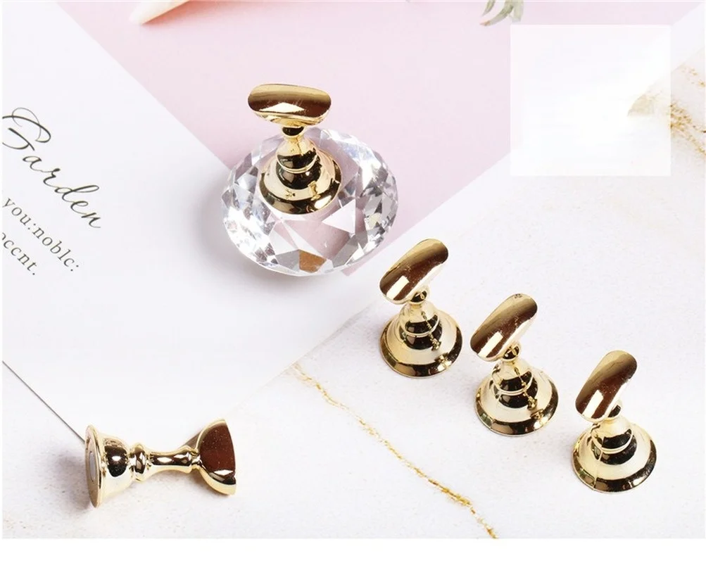 Инструменты для дизайна ногтей из металлического сплава Хрустальная подставка