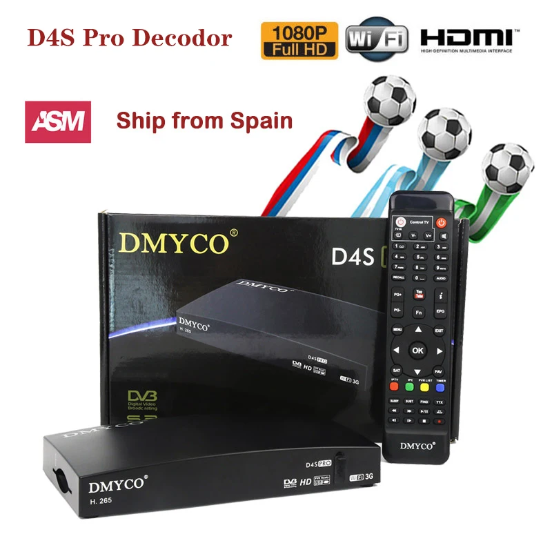 D4S Pro DVB S2 спутниковый ресивер цифровой полный 1080P 2 * LNB ТВ Декодер двойной Тернер FTA