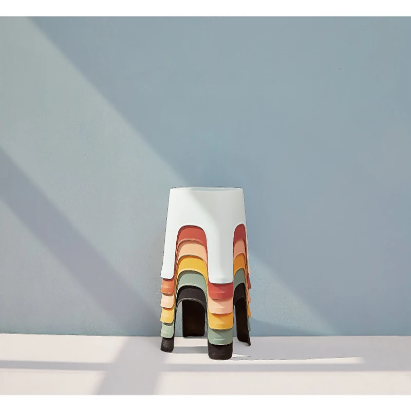 Малая скамья ванная комната Противоскользящий табурет пластиковый подпятник