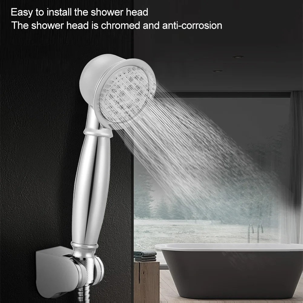 

Chrome-plating Durable Round Pressurize Hand Held Shower Head G 1/2" Thread