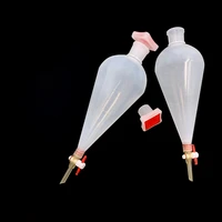 1pc 125ml 250ml 500ml 1000ml pear shaped plastic separatory funnel with ptfe stopper pp separating funnel laboratory supplies