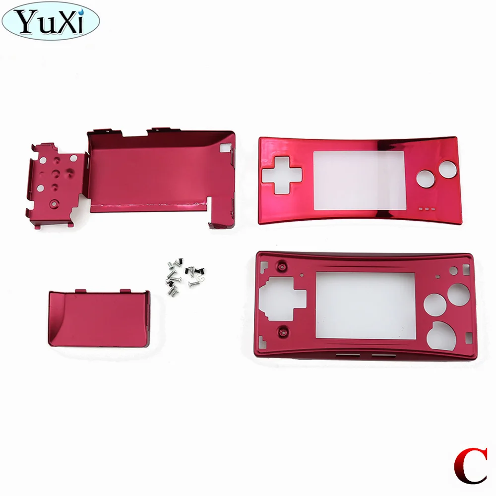 C YuXi сменный металлический корпус чехол для NAND для Gameboy Micro для GBM Передняя панель Задняя крышка с винтами - Цвет: C
