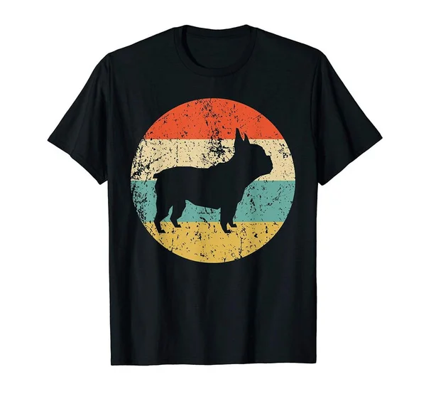 

French Bulldog Shirt - Retro French Bulldog Dog T-Shirt Vintage Men Gift Tee